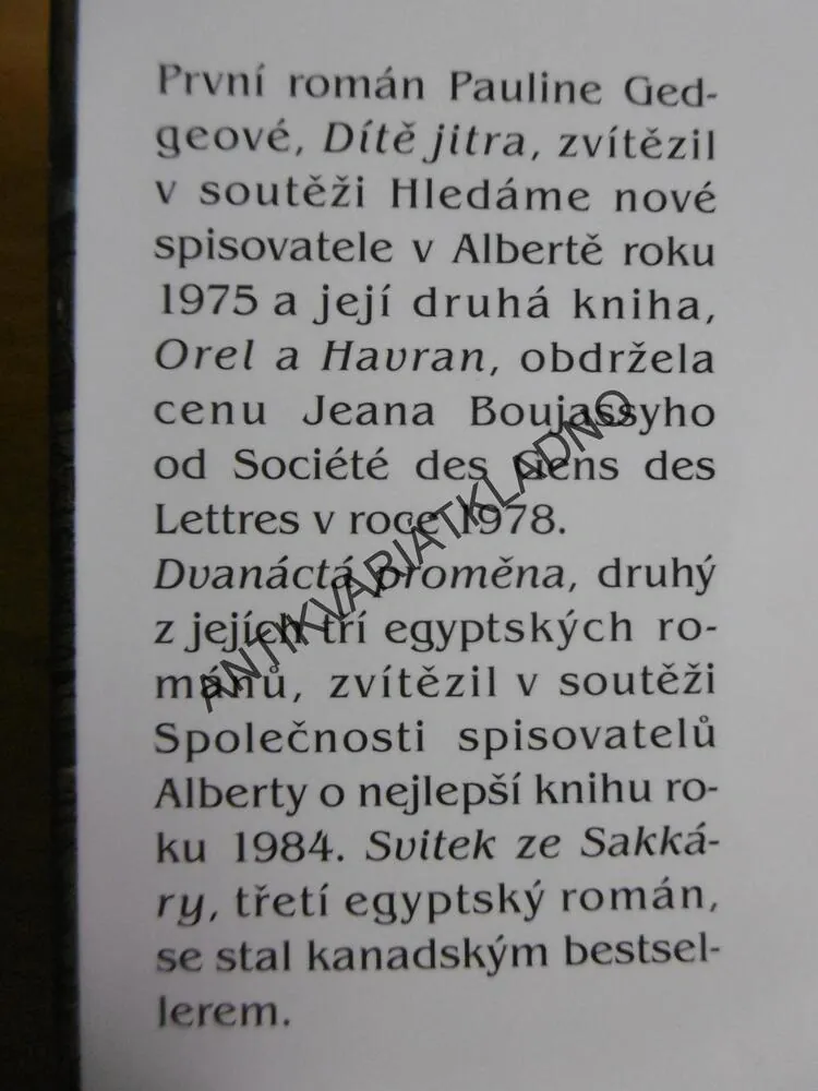 SVITEK ZE SAKKÁRY, PAULINE GEDGEOVÁ