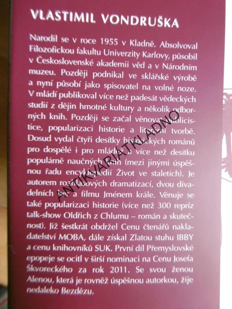 PŘEMYSLOVSKÁ EPOPEJ,4.,  VLASTIMIL VONDRUŠKA, **an