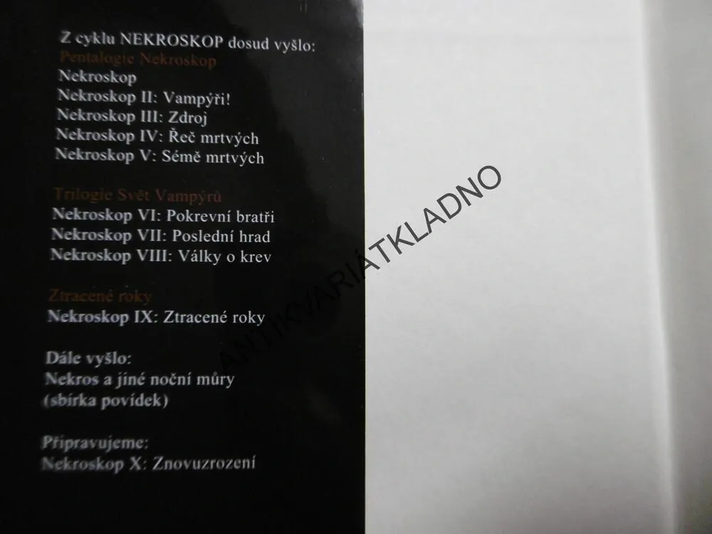NEKROSKOP IX. ZTRACENÉ ROKY, ČÁST.1, BRIAN LUMLEY, **an