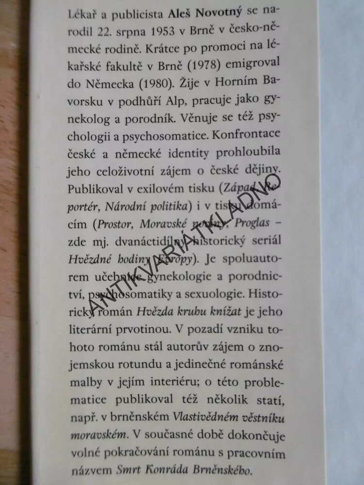 HVĚZDA KRUHU KNÍŽAT, VÁŠNĚ DOBY PŘEMYSLOVSKÉ, ALEŠ NOVOTNÝ, **an