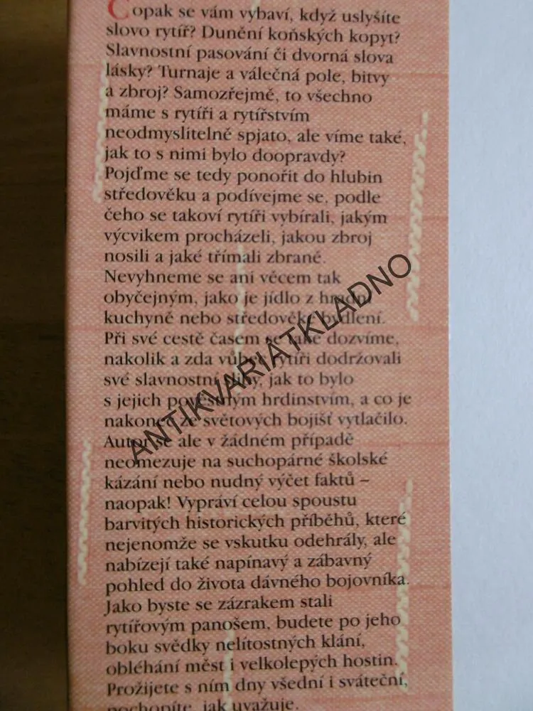 RYTÍŘ, ALAN BAKER, **an