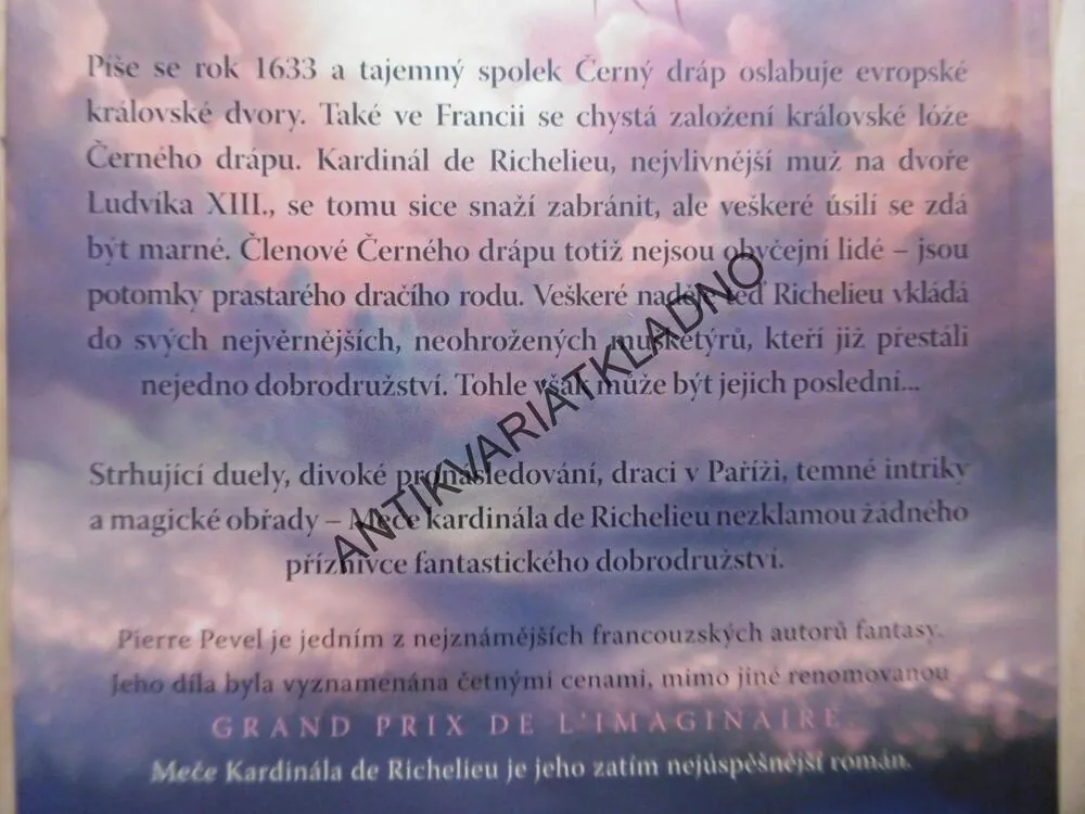 MEČE KARDINÁLA DE RICHELIEU, PIERRE PEVEL, **an
