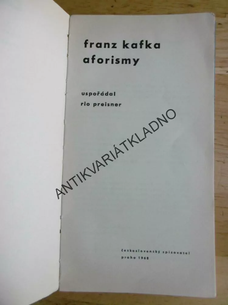 AFORISMY, SVAZEK 67, FRANZ KAFKA