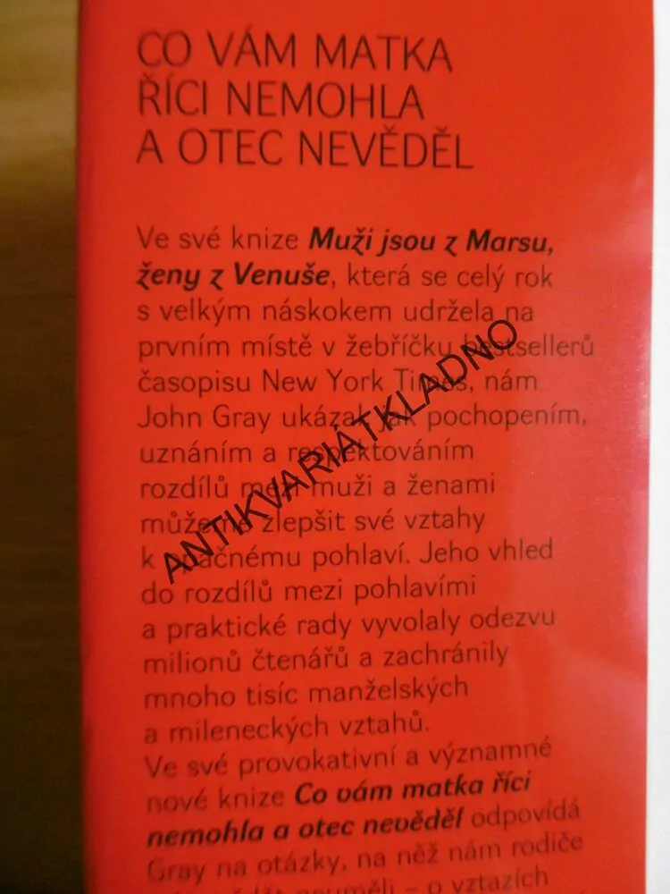 CO VÁM MATKA ŘÍCI NEMOHL A OTEC NEVĚDĚL, JOHN GRAY