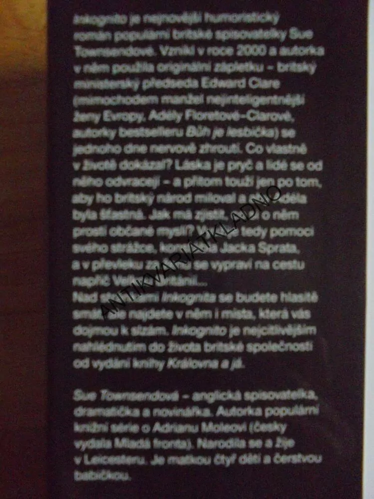 INKOGNITO, SUE TOWNSENDOVÁ, **an