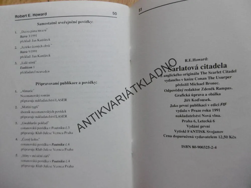 ŠARLATOVÁ CITADELA, R.E. HOWARD, **an