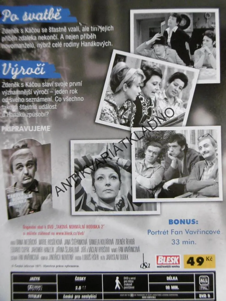 TAKOVÁ NORMÁLNÍ RODINKA, 1-4, DVD FILM SERIÁL
