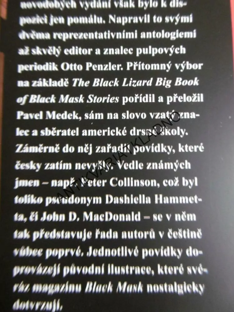 BLACK MASK, VÝBOR DETEKTIVNÍCH POVÍDEK, PAVEL MEDEK