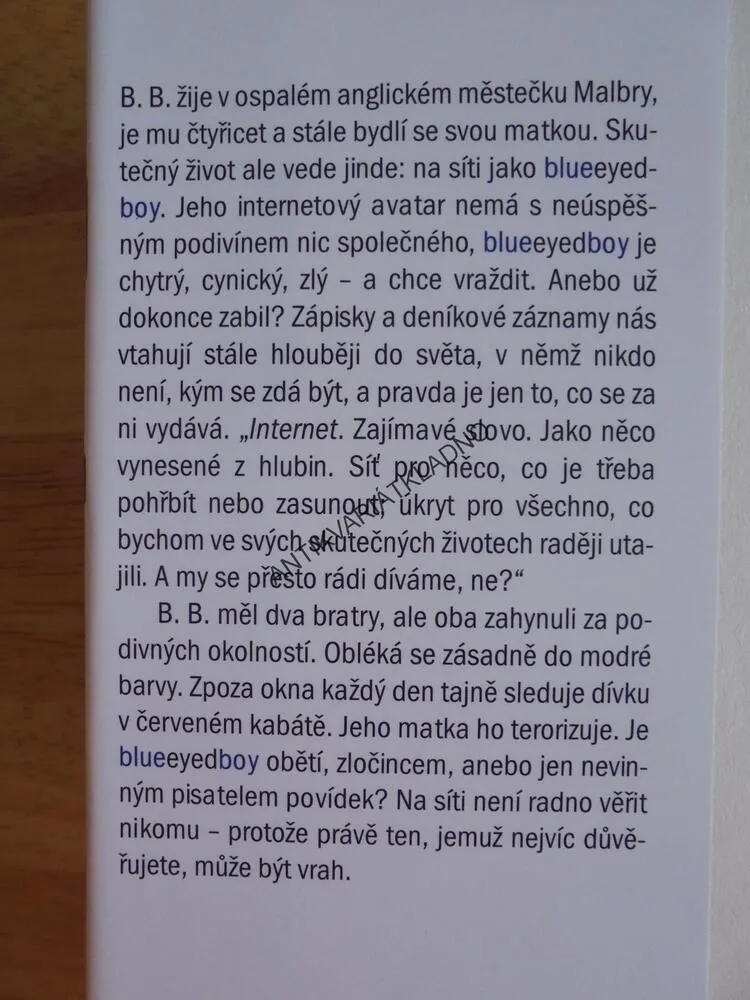 MODRÁ JE BARVA VRAŽDY, JOANNE HARRISOVÁ, **an