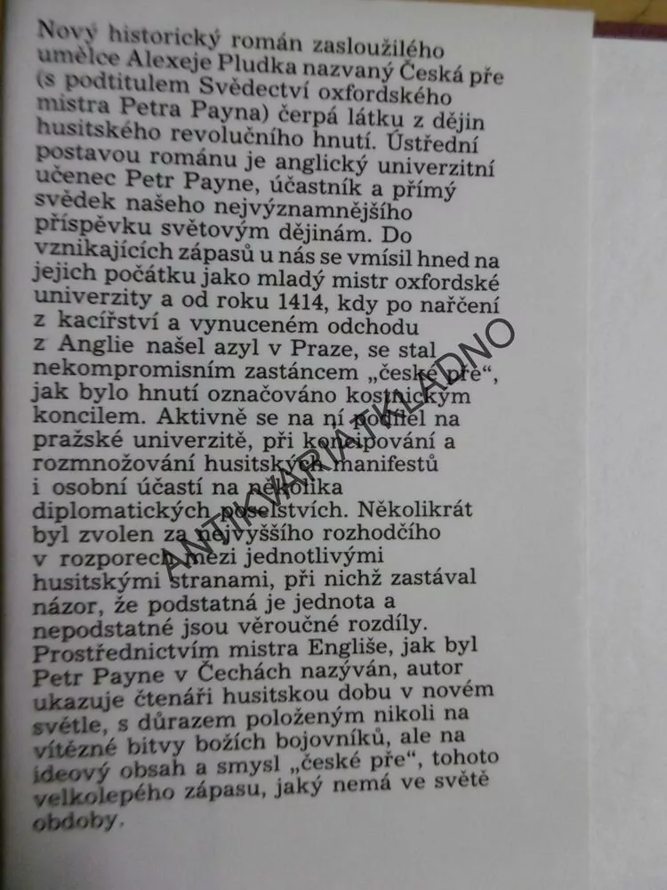 ČESKÁ PŘE, ALEXEJ PLUDEK, **an 
