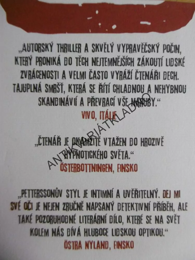 DEJ MI SVÉ OČI, TORSTEN PETTERSSON, **an