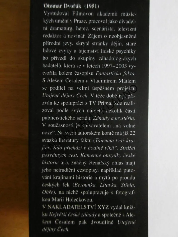 NEUVĚŘITELNÉ JEVY A PODIVUHODNÉ BYTOSTI, OTOMAR DVOŘÁK, **an