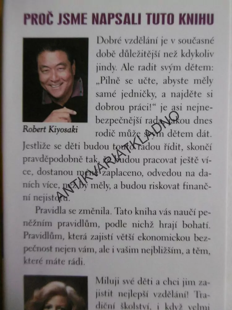 BOHATÝ TÁTA CHUDÝ TÁTA , KIYOSAKI, **an