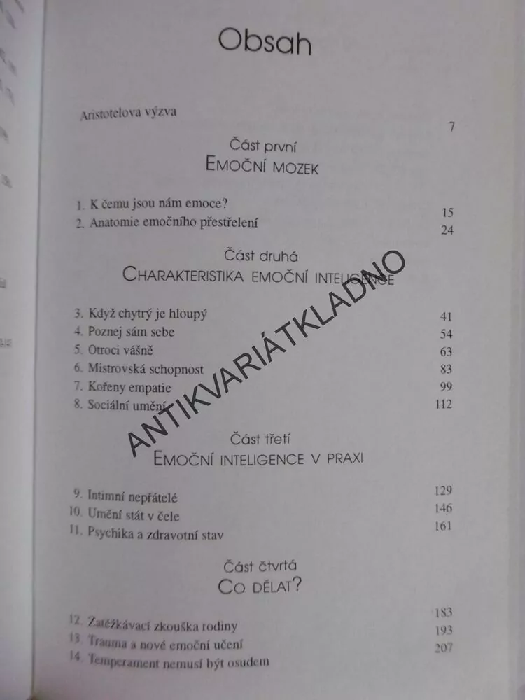 EMOČNÍ INTELIGENCE, JE DŮLEŽITĚJŠÍ NEŽ IQ, DANIEL GOLEMAN, **an