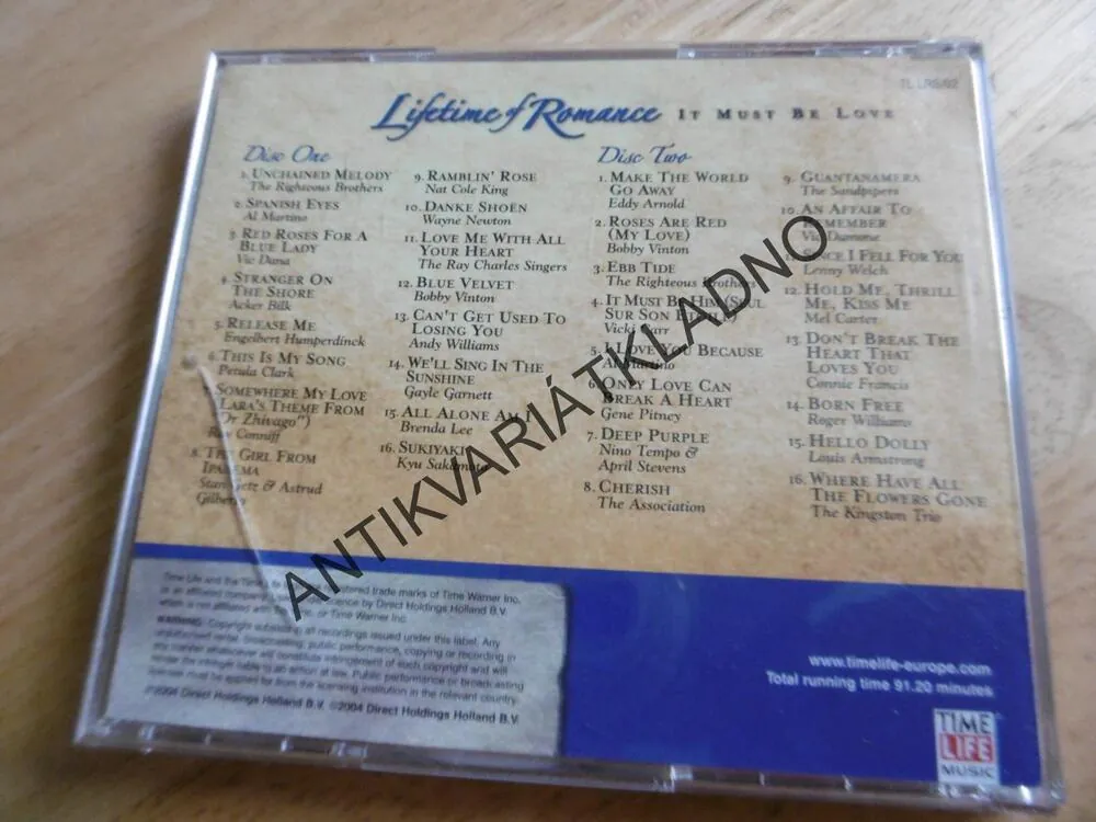LIFETIME OF ROMANCE, IT MUST BE LOVE, 2 CD