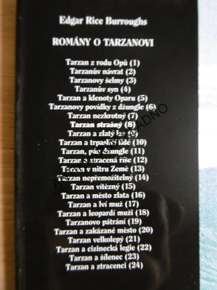 TARZAN STRAŠNÝ, 8., DOBRODRUŽSTVÍ LORDA GREYSTOKA, EDGAR RICE BURROUGHS., **an