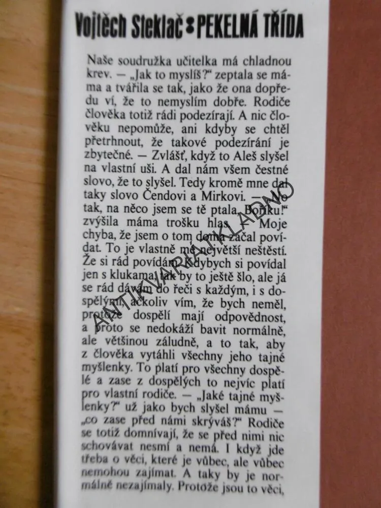 PEKELNÁ TŘÍDA, VOJTĚCH STEKLAČ, ADOLF BORN, **an