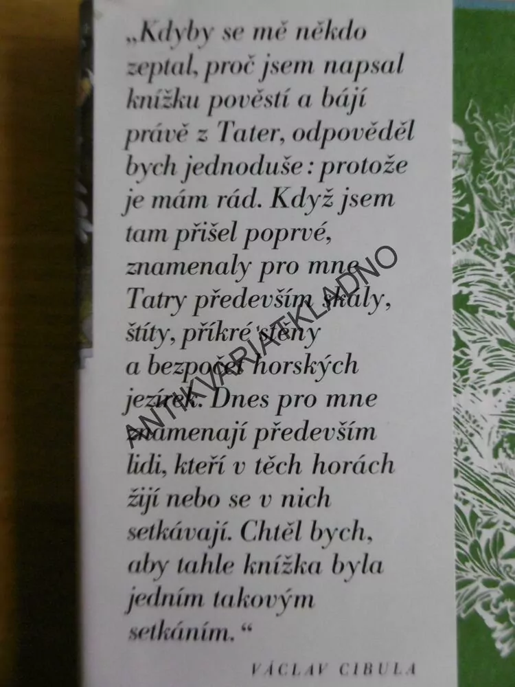 ČAROVNÝ ZEMĚKLÍČ, VÁCLAV CIBULA, TATRANSKÉ POVĚSTI A BÁJE, MACHAJ, 1976, **an