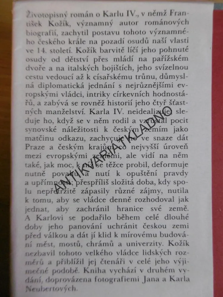 KRONIKA ŽIVOTA A VLÁDY KARLA IV. KRÁLE ČESKÉHO A CÍSAŘE ŘÍMSKÉHO, FRANTIŠEK KOŽÍK, **an