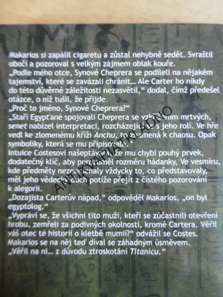 HONBA ZA POSVÁTNOU ARCHOU, JEAN-MICHAEL SAKKA, **an