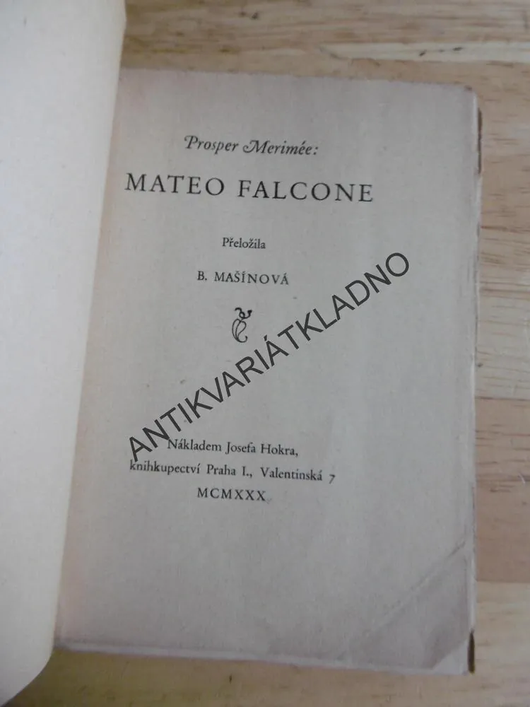 MATEO FALCONE, PROSPER MERIMÉE, 1930