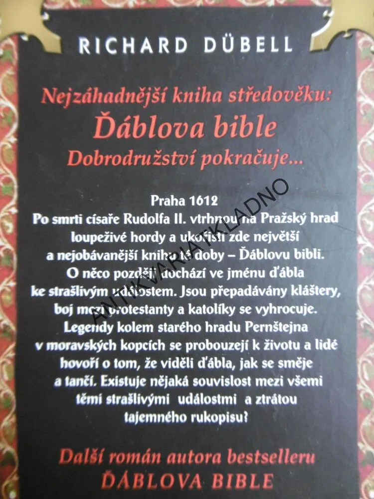STRÁŽCI ĎÁBLOVY BIBLE, RICHARD DÜBELL