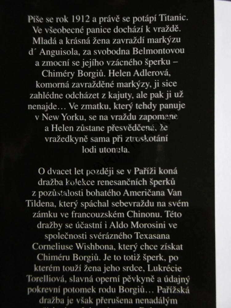 ZLATÁ CHIMÉRA BORGIŮ, JULIETTE BENZONI, **an