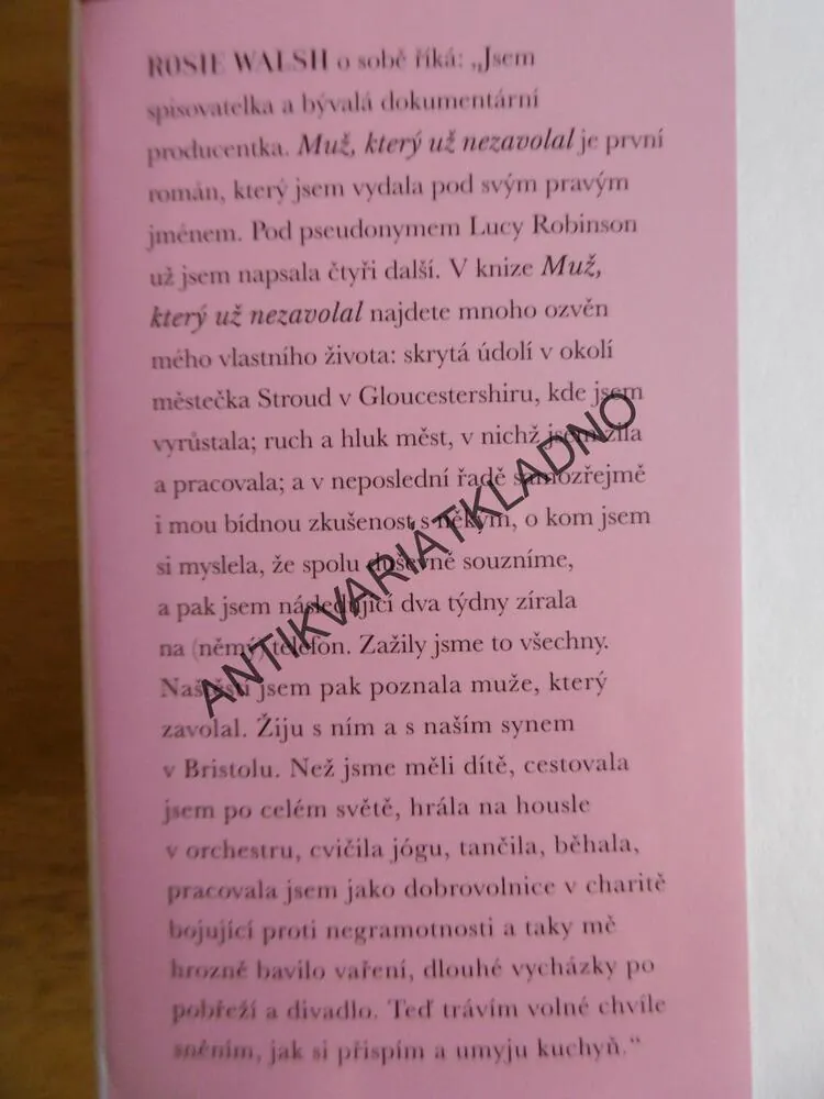 MUŽ, KTERÝ UŽ NEZAVOLAL, ROSIE WALSH,