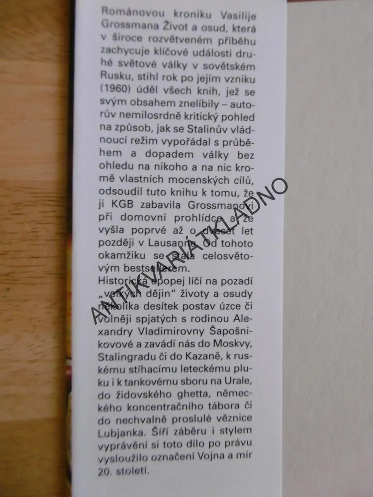 ŽIVOT A OSUD, VASILIJ GROSSMAN