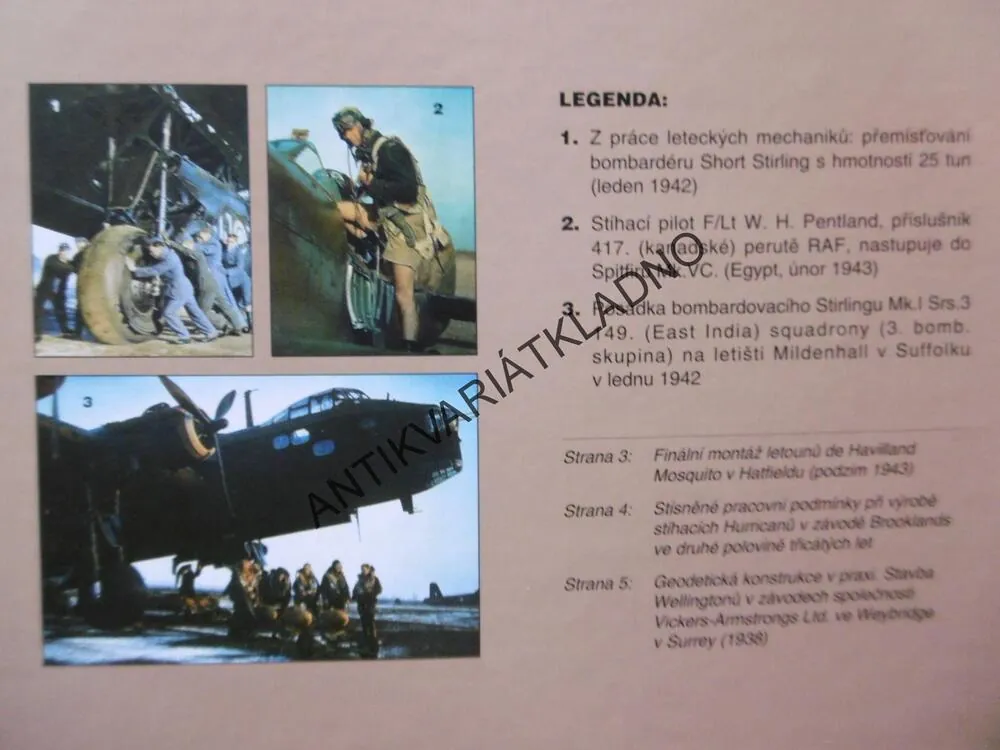 LETADLA 1939-45, 2.DÍL, STÍHACÍ A BOMBARDOVACÍ LETADLA VELKÉ BRITÁNIE
