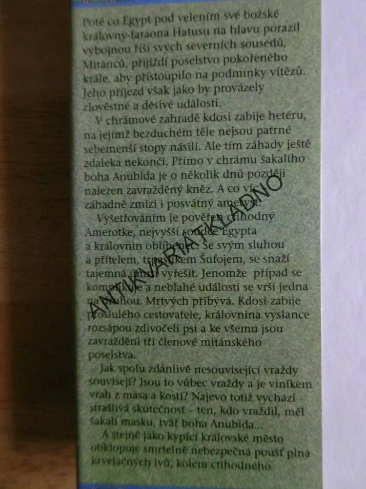 VRAŽDÍCÍ ANUBIS, PAUL DOHERTY, **an