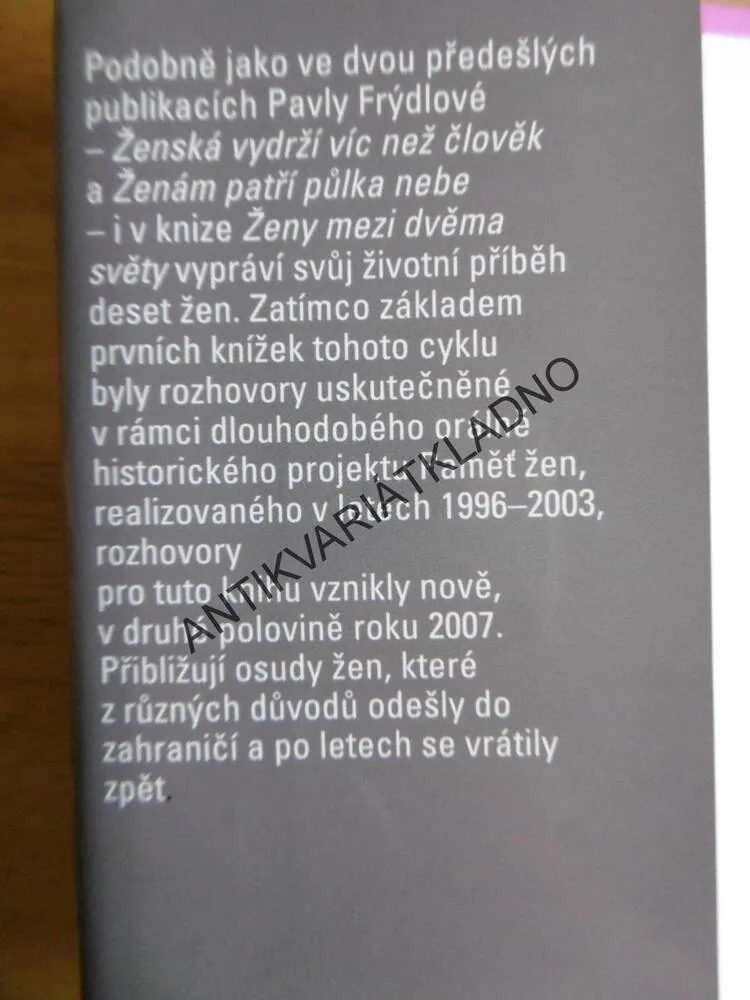 ŽENY MEZI DVĚMA SVĚTY, PAVLA FRÝDLOVÁ