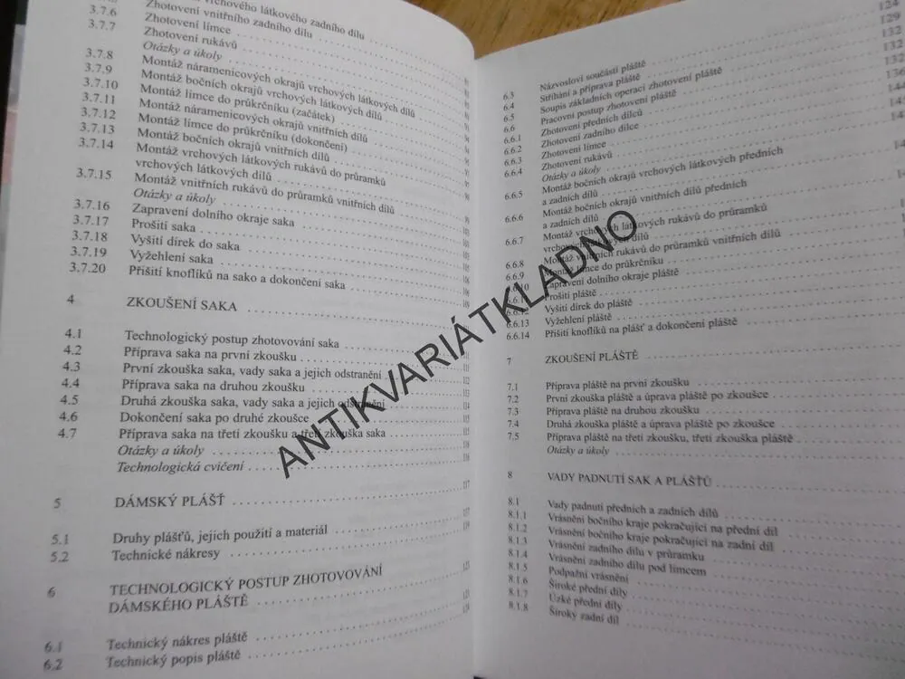 ODĚVNÍ TECHNOLOGIE, 3., VELÍKOVÁ