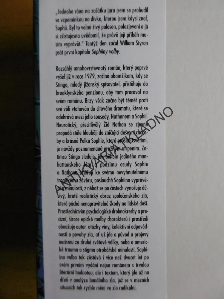 SOPHIINA VOLBA, WILLIAM STYRON, **an