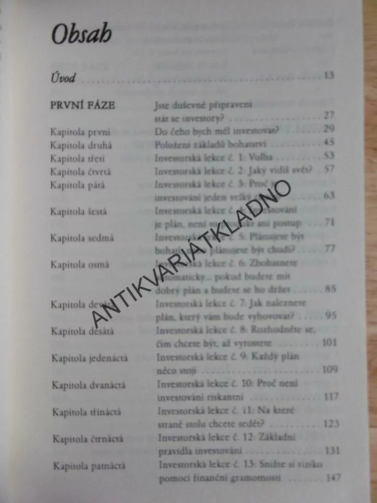 BOHATÝ TÁTA RADÍ JAK INVESTOVAT, KIYOSAKI, **an