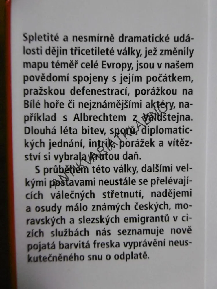 SEN O ODPLATĚ, DRAMATA TŘICETILETÉ VÁLKY, RADEK FUKALA,