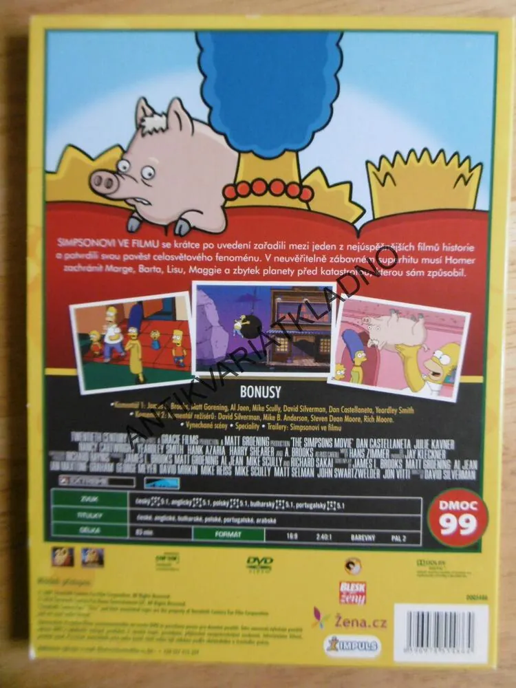 SIMPSONOVI VE FILMU, DVD FILM