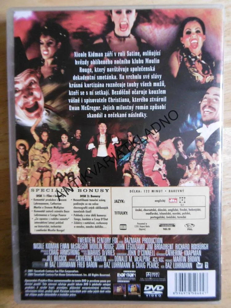 MOULIN ROUGE, DVD FILM