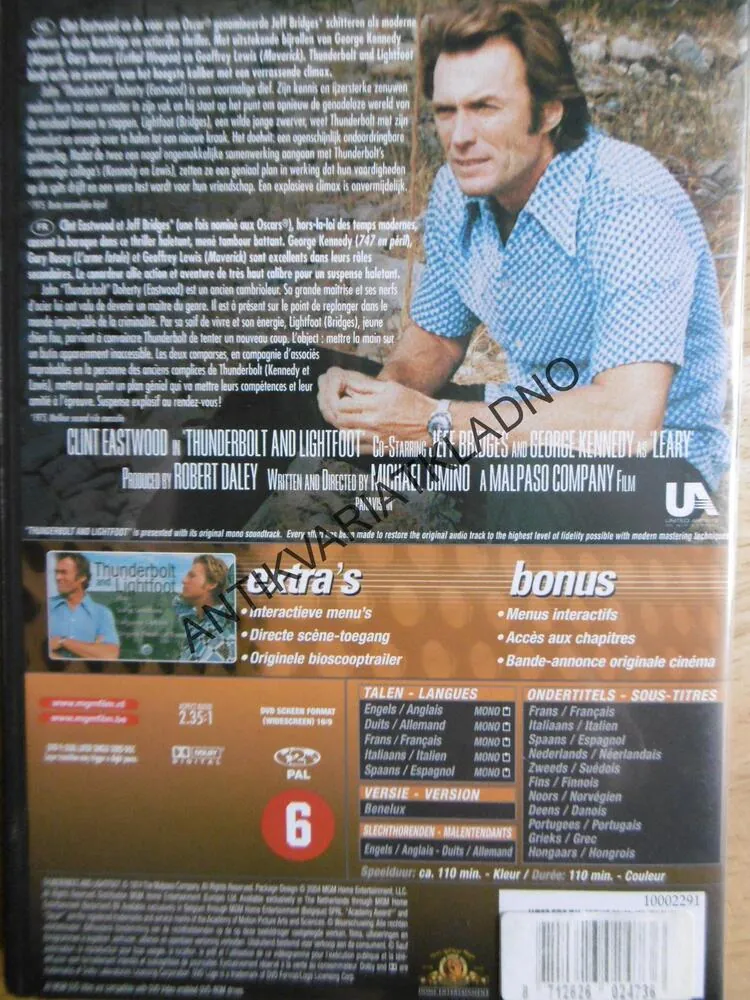 THUNDERBOLT AND LIGHTFOOT, DVD FILM