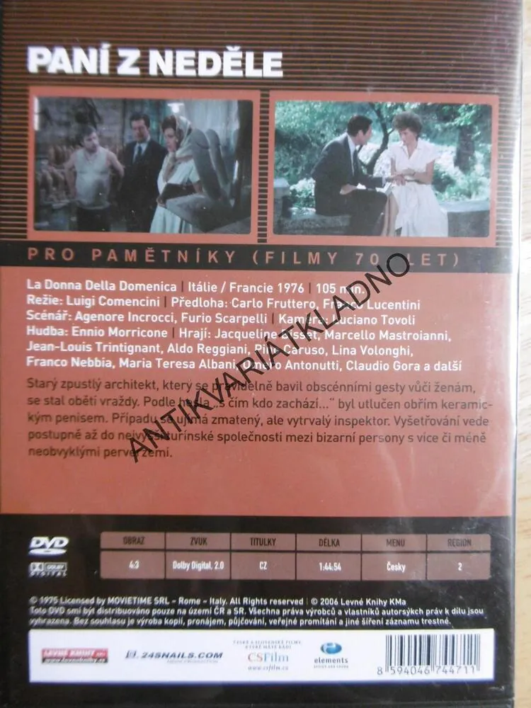 PANÍ Z NEDĚLE, LUIGI COMENCINI, DVD FILM