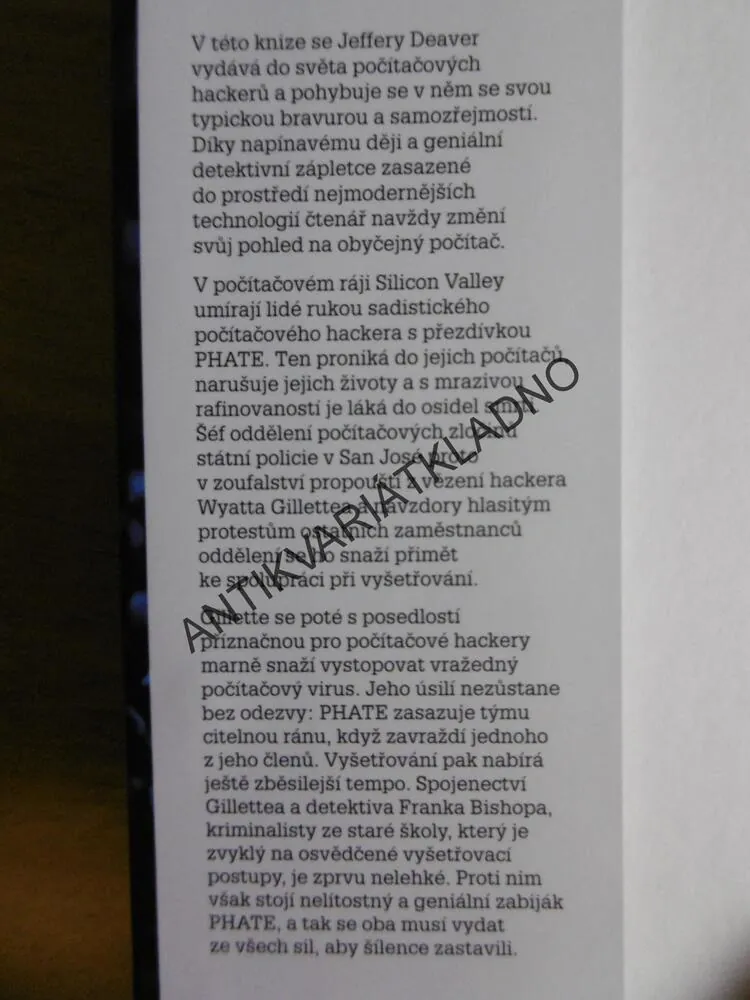MODRÁ SFÉRA, JEFFERY DEAVER
