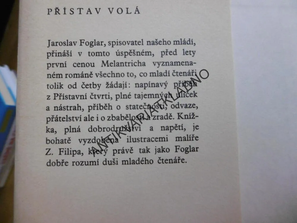 PŘÍSTAV VOLÁ, JAROSLAV FOGLAR, 1969, **an