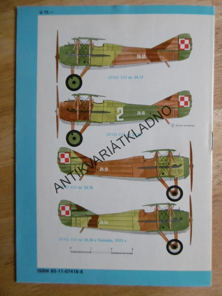 SAMOLOT MYSLIWSKI SPAD VII-XIII, POLSKY, SEŠIT Č.114