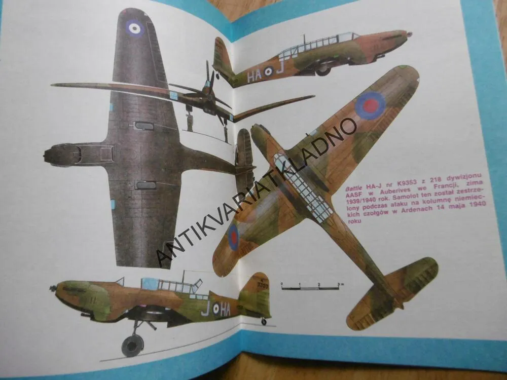 SAMOLOT LEKKI BOMBOWY, FAIREY BATTLE, POLSKY, SEŠIT Č.128