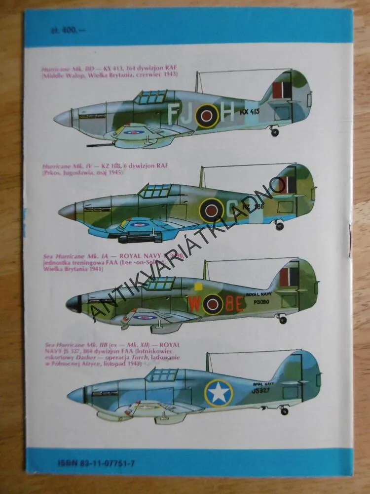 SAMOLOT MYSLIWSKI HAWKER HURRICANE MK. II., POLSKY, SEŠIT Č.132