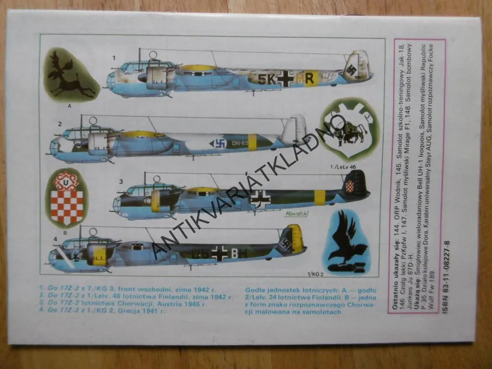 SAMOLOT BOMBOWY DORNIER DO 17, POLSKY, SEŠIT Č.149