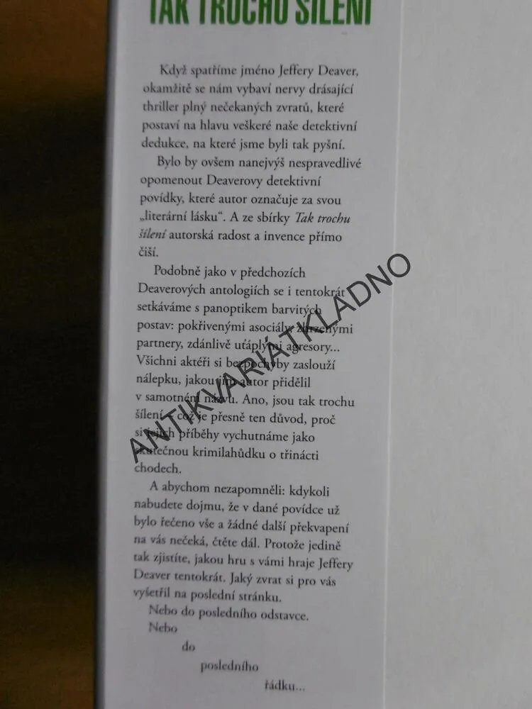 TAK TROCHU ŠÍLENÍ, JEFFERY DEAVER