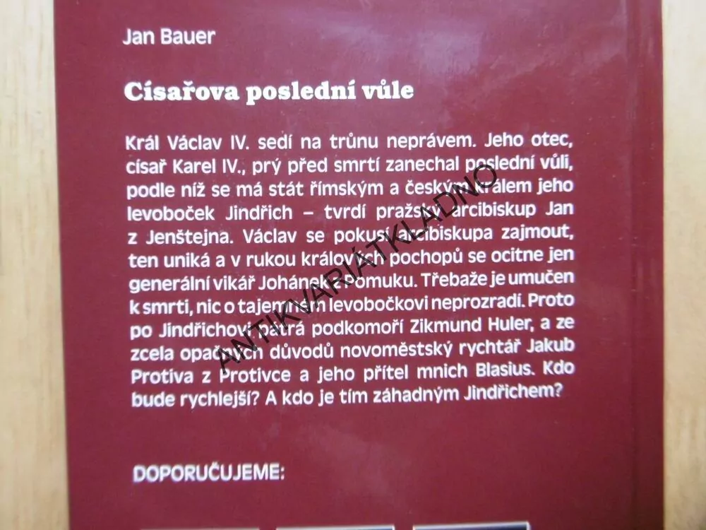 CÍSAŘOVA POSLEDNÍ VŮLE, JAN BAUER