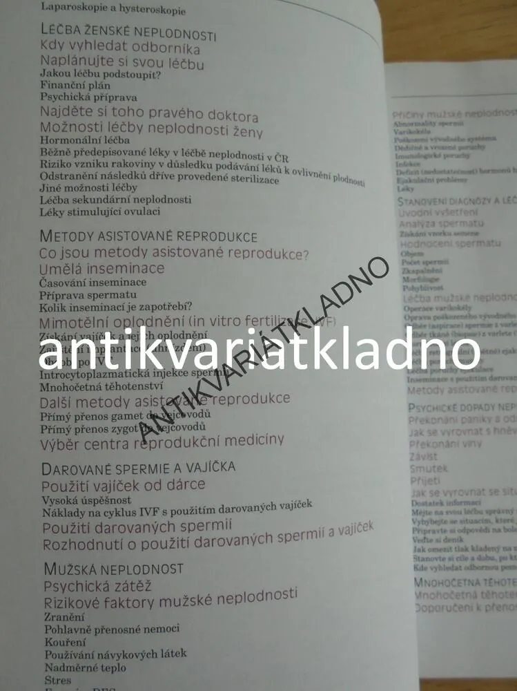 LÉČBA NEPLODNOSTI, PODROBNÝ RÁDCE NEPLODNÝM PÁRŮM