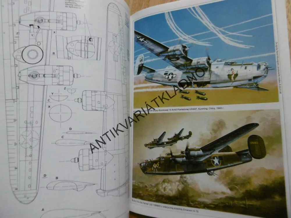 B-24 LIBERATOR, STÍHAČKA, LETADLO, POLSKY